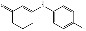 3-((4-FLUOROPHENYL)AMINO)CYCLOHEX-2-EN-1-ONE Struktur