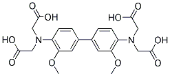 4,4'-DIAMINO-3,3'-DIMETHOXYBIPHENYL-N,N,N',N'-TETRAACETIC ACID Struktur