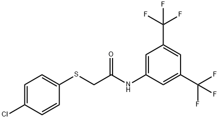 N-(3,5-BIS(TRIFLUOROMETHYL)PHENYL)-2-(4-CHLOROPHENYLTHIO)ETHANAMIDE Struktur