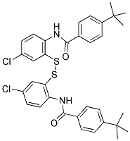 N1-(2-[(2-([4-(TERT-BUTYL)BENZOYL]AMINO)-5-CHLOROPHENYL)DITHIO]-4-CHLOROPHENYL)-4-(TERT-BUTYL)BENZAMIDE Struktur