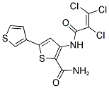 5-(3-THIENYL)-3-[(2,3,3-TRICHLOROACRYLOYL)AMINO]THIOPHENE-2-CARBOXAMIDE Struktur