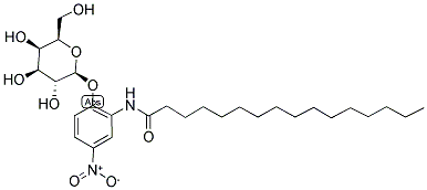 2'-(N-HEXADECANOYLAMINO)-4'-NITROPHENYL-BETA-D-GALACTOPYRANOSIDE Struktur