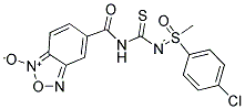 5-([(([1-(4-CHLOROPHENYL)-1-METHYL-1-OXO-LAMBDA6-SULFANYLIDENE]AMINO)CARBOTHIOYL)AMINO]CARBONYL)-2,1,3-BENZOXADIAZOL-1-IUM-1-OLATE Struktur