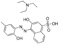 1-(1-HYDROXY-4-METHYL-2-PHENYLAZO)-2-NAPHTHOL-4-SULFONIC ACID TRIETHANOL AMMONIUM SALT Struktur