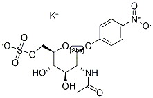 P-NITROPHENYL 6-SULFO-2-ACETAMIDO-2-DEOXY-B-D-GLUCOPYRANOSIDE, POTASSIUM SALT Struktur