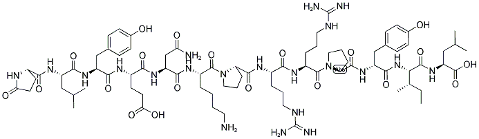 PYR-LEU-TYR-GLU-ASN-LYS-PRO-ARG-ARG-PRO-D-TYR-ILE-LEU-OH Struktur