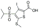 3-IODO-4-(ISOPROPYLSULFONYL)-5-(METHYLTHIO)-THIOPHENE-2-CARBOXYLIC ACID Struktur