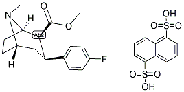 (-)-2-BETA-CARBOMETHOXY-3-BETA-(4-FLUOROPHENYL)TROPANE 1,5-NAPHTHALENEDISULFONATE Struktur