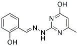 4-HYDROXY-2-(2-HYDROXYBENZYLIDENEHYDRAZINO)-6-METHYLPYRIMIDINE Struktur