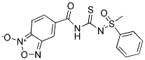 5-[(([(1-METHYL-1-OXO-1-PHENYL-LAMBDA6-SULFANYLIDENE)AMINO]CARBOTHIOYL)AMINO)CARBONYL]-2,1,3-BENZOXADIAZOL-1-IUM-1-OLATE Struktur