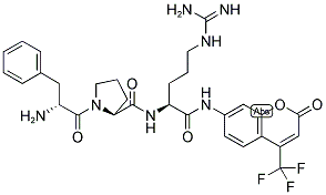 D-PHE-PRO-ARG-7-AMINO-4-TRIFLUOROMETHYLCOUMARIN Struktur