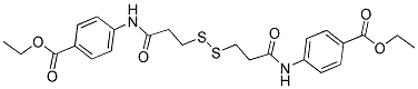 ETHYL 4-([3-((3-[4-(ETHOXYCARBONYL)ANILINO]-3-OXOPROPYL)DITHIO)PROPANOYL]AMINO)BENZOATE Struktur