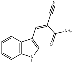 2-CYANO-3(3'-INDOLYL)ACRYLAMIDE Struktur