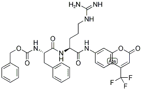 Z-PHE-ARG-7-AMINO-4-TRIFLUOROMETHYLCOUMARIN Struktur