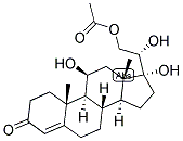 11B,17A,20A,21-TETRAHYDROXY-4-PREGNEN-3-ONE-21-ACETATE Struktur