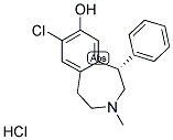 S(-)-7-CHLORO-8-HYDROXY-3 METHYL-1-PHENYL-2,3,4,5-TETRAHYDRO-1H-3-BENZAZEPINE HYDROCHLORIDE Struktur