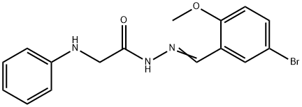 2-ANILINO-N'-[(5-BROMO-2-METHOXYPHENYL)METHYLENE]ACETOHYDRAZIDE Struktur