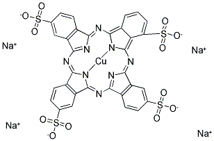 COPPER PHTHALOCYANINE-3,4',4'',4'''-TETRASULFONIC ACID TETRASODIUM SALT Struktur