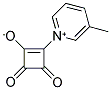 2-(3-METHYLPYRIDINIUM-1-YL)-3,4-DIOXOCYCLOBUT-1-EN-1-OLATE Struktur