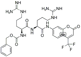 Z-ARG-ARG-7-AMINO-4-TRIFLUOROMETHYLCOUMARIN Struktur