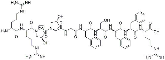 (D-ARG0,HYP2,3,D-PHE7)-BRADYKININ Struktur