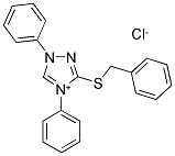 3-(BENZYLTHIO)-1,4-DIPHENYL-1H-1,2,4-TRIAZOL-4-IUM CHLORIDE Struktur