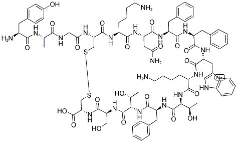 TYR-ALA-GLY-CYS-LYS-ASN-PHE-PHE-D-TRP-LYS-THR-PHE-THR-SER-CYS Struktur