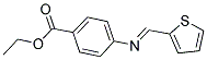ETHYL 4-([(E)-2-THIENYLMETHYLIDENE]AMINO)BENZENECARBOXYLATE Struktur