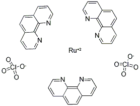 DELTA-(-)-D-TRIS(1,10-PHENAN- THROLINE)RUTHENIUM(II) DIPERCHLORATE Struktur