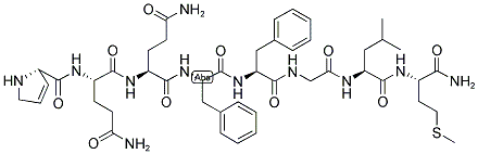 3,4-DEHYDRO-PRO-GLN-GLN-PHE-PHE-GLY-LEU-MET-NH2 Struktur