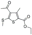 ETHYL 4-ACETYL-3-METHYL-5-(METHYLSULFANYL)-2-THIOPHENECARBOXYLATE Struktur