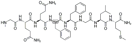 SAR-GLN-GLN-PHE-PHE-GLY-LEU-MET-NH2 Struktur