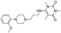 5-METHYL-6[[3-[4-(2-METHOXYPHENYL)-1-PIPERAZINYL]PROPYL]AMINO]-1,3-DIMETHYLURACIL Struktur