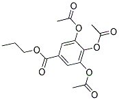 3,4,5-TRIACETOXYBENZOIC ACID N-PROPYL ESTER Struktur