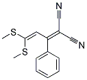 4,4-BIS(METHYLTHIO)-2-PHENYL-BUT-1,3-DIEN-1,1-DICARBONITRILE Struktur