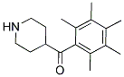 (2,3,4,5,6-PENTAMETHYLPHENYL)(4-PIPERIDINYL)METHANONE Struktur