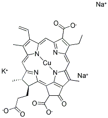 SODIUM POTASSIUM COPPER CHLOROPHYLLIN Struktur