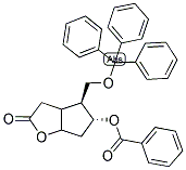 (-)-3-OXO-6-BETA-TRITYLOXYMETHYL-7-ALPHA-BENZOYL-OXY-2-OXABICYCLO[3.3.0] OCTANE Struktur