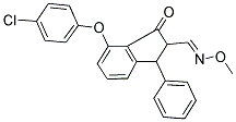 4-(4-CHLOROPHENOXY)-3-OXO-1-PHENYL-2-INDANECARBALDEHYDE O-METHYLOXIME Struktur