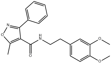 N-(2-(3,4-DIMETHOXYPHENYL)ETHYL)(5-METHYL-3-PHENYLISOXAZOL-4-YL)FORMAMIDE Struktur