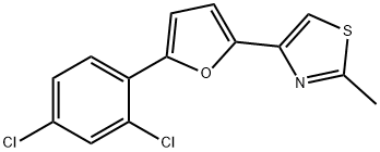 4-[5-(2,4-DICHLOROPHENYL)-2-FURYL]-2-METHYL-1,3-THIAZOLE Struktur