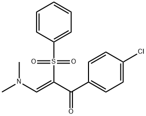 1-(4-CHLOROPHENYL)-3-(DIMETHYLAMINO)-2-(PHENYLSULFONYL)-2-PROPEN-1-ONE Struktur