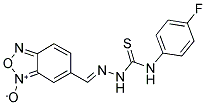 6-(2-[(4-FLUOROANILINO)CARBOTHIOYL]CARBOHYDRAZONOYL)-2,1,3-BENZOXADIAZOL-1-IUM-1-OLATE Struktur