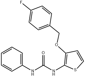 N-(3-[(4-FLUOROBENZYL)OXY]-2-THIENYL)-N'-PHENYLUREA Struktur