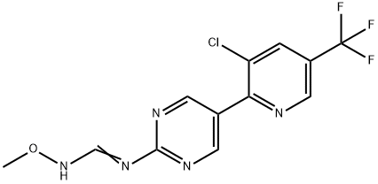 N-(5-[3-CHLORO-5-(TRIFLUOROMETHYL)-2-PYRIDINYL]-2-PYRIMIDINYL)-N'-METHOXYIMINOFORMAMIDE Struktur