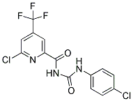 N-(4-CHLOROPHENYL)-N'-([6-CHLORO-4-(TRIFLUOROMETHYL)-2-PYRIDYL]CARBONYL)UREA Struktur