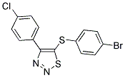 4-BROMOPHENYL 4-(4-CHLOROPHENYL)-1,2,3-THIADIAZOL-5-YL SULFIDE Struktur