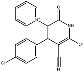 4-(4-CHLOROPHENYL)-3-CYANO-6-OXO-5-(1-PYRIDINIUMYL)-1,4,5,6-TETRAHYDRO-2-PYRIDINOLATE Struktur