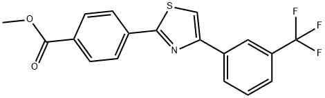 METHYL 4-(4-[3-(TRIFLUOROMETHYL)PHENYL]-1,3-THIAZOL-2-YL)BENZENECARBOXYLATE Struktur