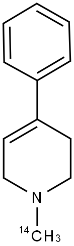 METHYL-4-PHENYL 1,2,3,6-TETRAHYDROPYRIDINE, 1-, [METHYL-14C] Struktur